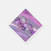 Geodesクリスタルフロー – 紫と紫 スタンダードカクテルナプキン (角)