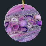 Geodesクリスタルフロー – 紫と紫 セラミックオーナメント<br><div class="desc">Geodesクリスタルフロー – 紫と紫</div>