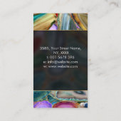 Geodes上の癒しの結晶のクカラフルラスタ 名刺 (裏面)