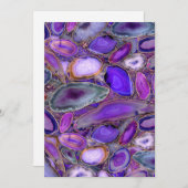 Geodes結晶パターン – 紫と紫 シーズンカード (正面/裏面)