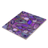 Geodes結晶パターン – 紫と紫 タイル (側面)