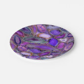 Geodes結晶パターン – 紫と紫 ペーパープレート (アングル)