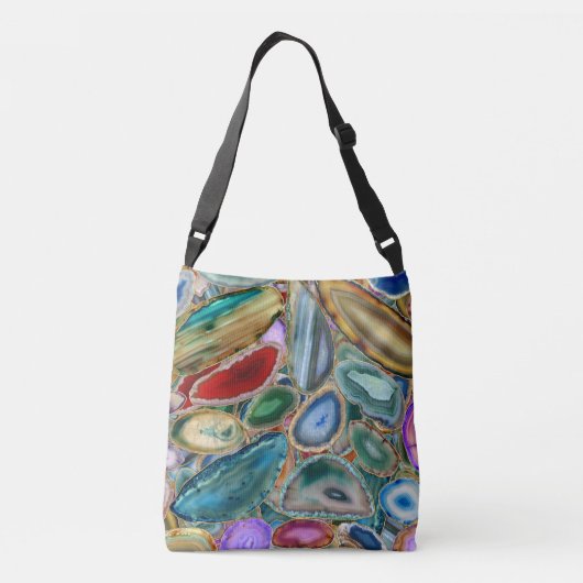 Geodes結晶パター数々のン – 色 クロスボディバッグ (裏面)