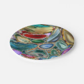 Geodes結晶パター数々のン – 色 ペーパープレート (アングル)