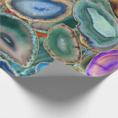 Geodes結晶パター数々のン – 色 ラッピングペーパー (角)
