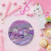 Geodes crystal Flow - Purple and Violet ペーパープレート (パーティー)