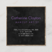 Geodes crystals – 紫と紫 スクエア名刺 (裏面)