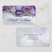 Geodes crystals – 紫と紫 名刺 (正面/裏面)