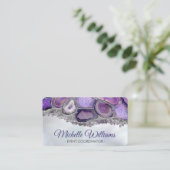 Geodes crystals – 紫と紫 名刺 (スタンド正面)