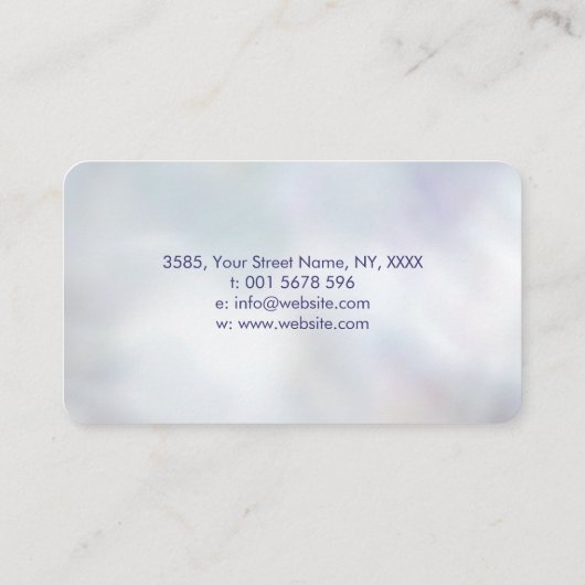 Geodes crystals – 紫と紫  名刺 (裏面)