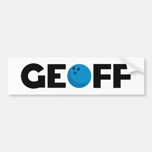 Geoffボーリング バンパーステッカー (正面)