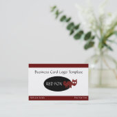 Geoglyph赤いキツネロゴ 名刺 (スタンド正面)