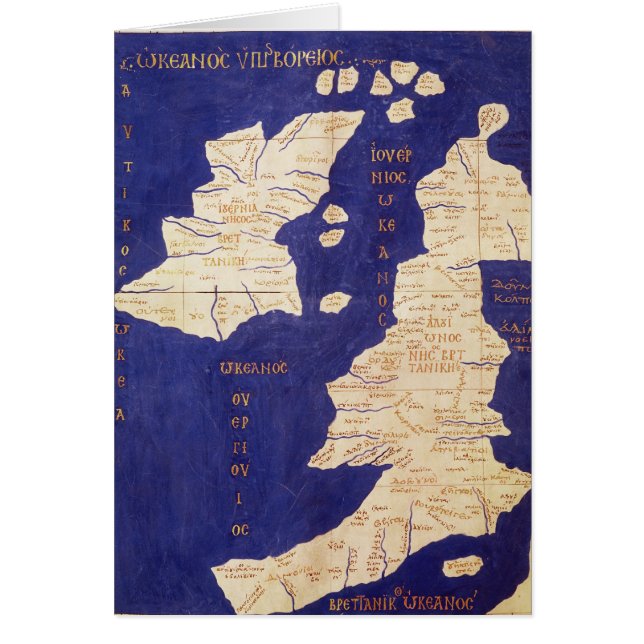 「Geographiaからのイギリス諸島の地図、 (正面)