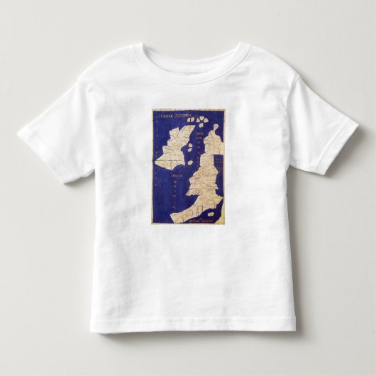 「Geographiaからのイギリス諸島の地図、 トドラーTシャツ (正面)