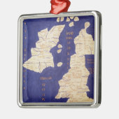 「Geographiaからのイギリス諸島の地図、 メタルオーナメント (左)