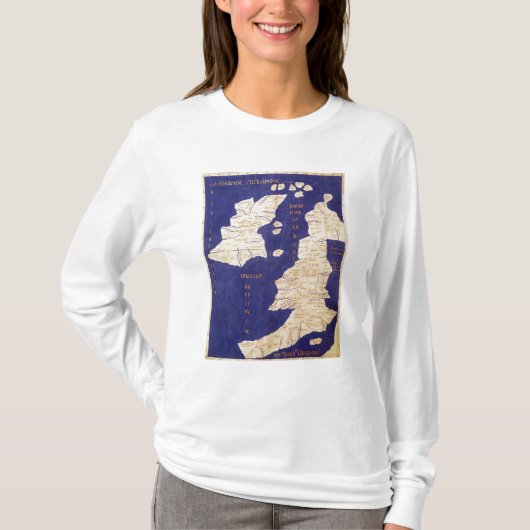 「Geographiaからのイギリス諸島の地図、 Tシャツ (正面)