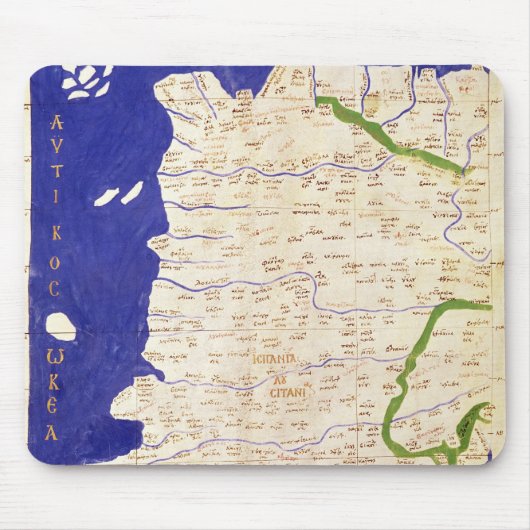 「Geographiaからのスペインそしてポルトガルの地図、 マウスパッド (正面)