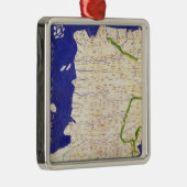 「Geographiaからのスペインそしてポルトガルの地図、 メタルオーナメント (右)