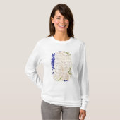 「Geographiaからのスペインそしてポルトガルの地図、 Tシャツ (正面フル)