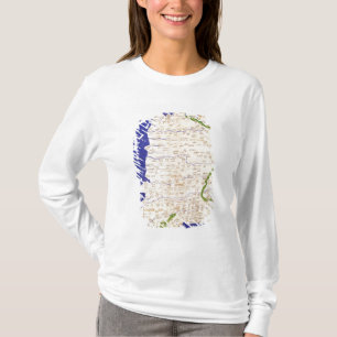 「Geographiaからのスペインそしてポルトガルの地図、 Tシャツ