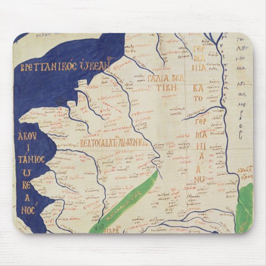 「Geographiaからのフランスの地図、 マウスパッド (正面)