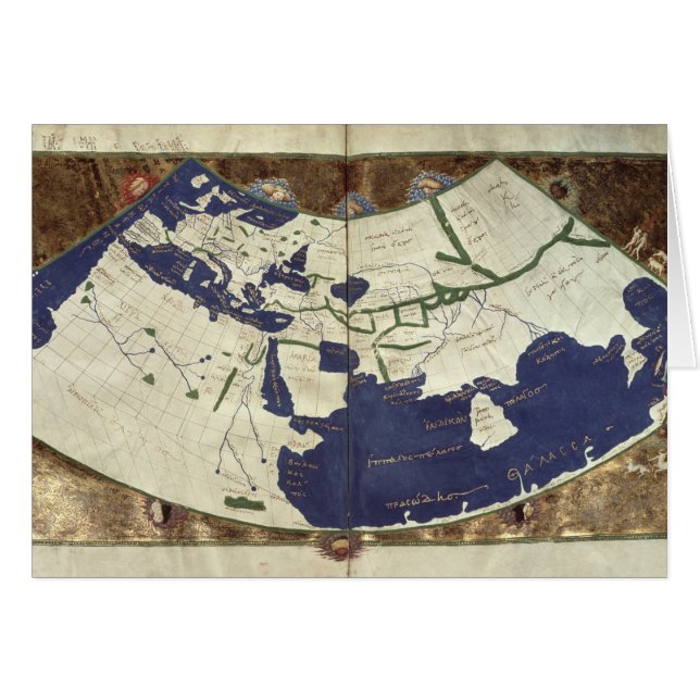 「Geographiaからの知られていた世界の地図、 (正面横)