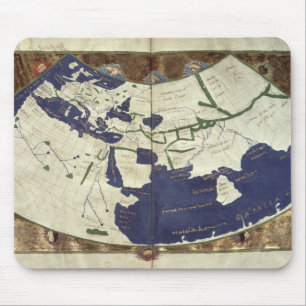 「Geographiaからの知られていた世界の地図、 マウスパッド