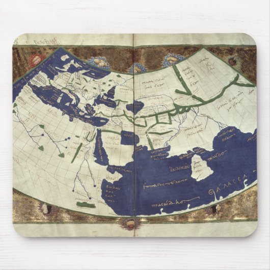 「Geographiaからの知られていた世界の地図、 マウスパッド (正面)