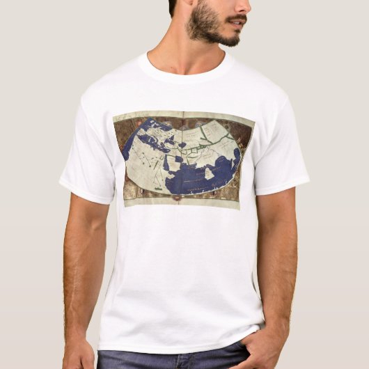 「Geographiaからの知られていた世界の地図、 Tシャツ (正面)