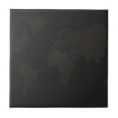Geographic Map Art 4.25 Inch Square タイル (正面)