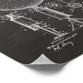 Geographical Globe 1892特許技術Chalkboard ポスター (角)