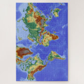Geographical World Atlas Map Continents ジグソーパズル (縦)