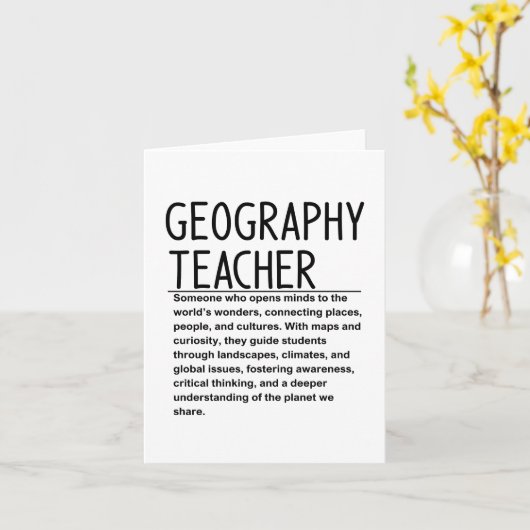 Geography teacher カード (黄色い花)