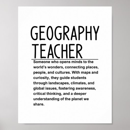 Geography teacher ポスター (正面)