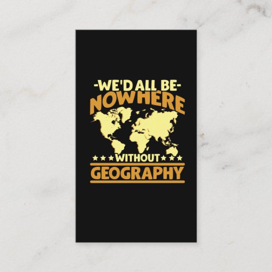 Geography World Map Geographic Planet地理地理学者 名刺 (正面)