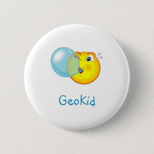GeoKid Bubblegum GeocachingのスワッグPin 缶バッジ