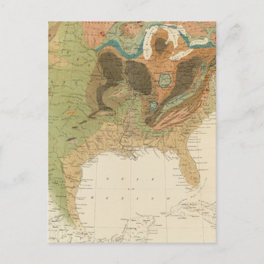 Geolの地図米国 ポストカード (正面)