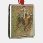 Geolの地図米国 メタルオーナメント (右)