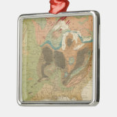 Geolの地図米国 メタルオーナメント (左)