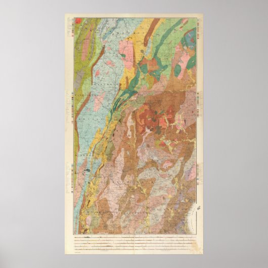 Geological Map of New Hampshire ポスター (正面)
