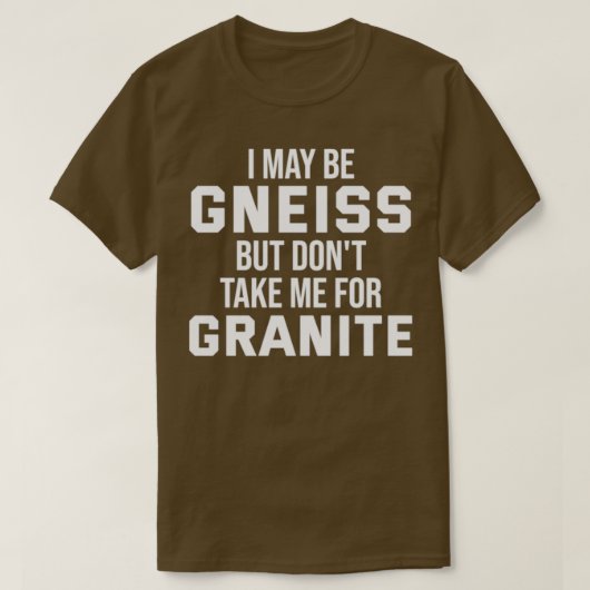 Geologist Funny Geology Gneiss Rock Pun Tシャツ (デザイン正面)