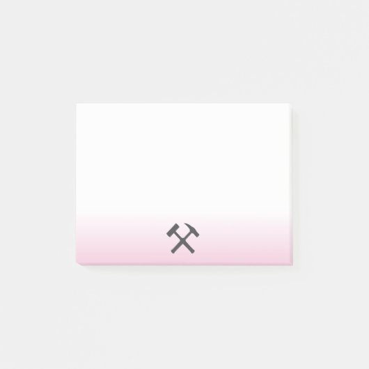 Geologist's Rock Hammer Logo ポストイット (正面)