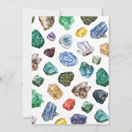 Geology Birthday Rocks Dig Party サンキューカード (裏面)