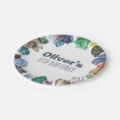 Geology Birthday Rocks Dig Party ペーパープレート (アングル)