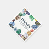 Geology Birthday Rocks Dig Party Napkins スタンダードカクテルナプキン (角)