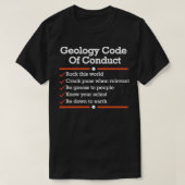 Geology Code of Conduct  Funny Geology  Tシャツ (デザイン正面)