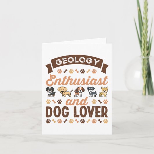 Geology Enthusiast and Dog Lover Gift カード (正面)