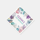 Geology Girl Birthday Gem Dig Party Napkins スタンダードカクテルナプキン (角)