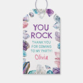 Geology Girl Birthday Gem Dig Party Thank You ギフトタグ (正面)