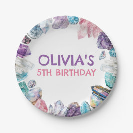 Geology Girl Birthday Rocks Dig Party ペーパープレート